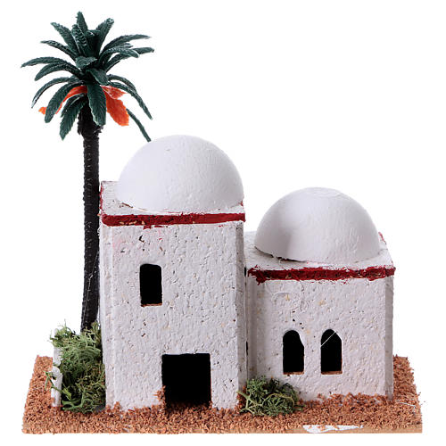 Arabisches Haus mit Palme 13x12x7cm für Krippe 4