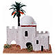 Arabisches Haus mit Palme 13x12x7cm für Krippe s5