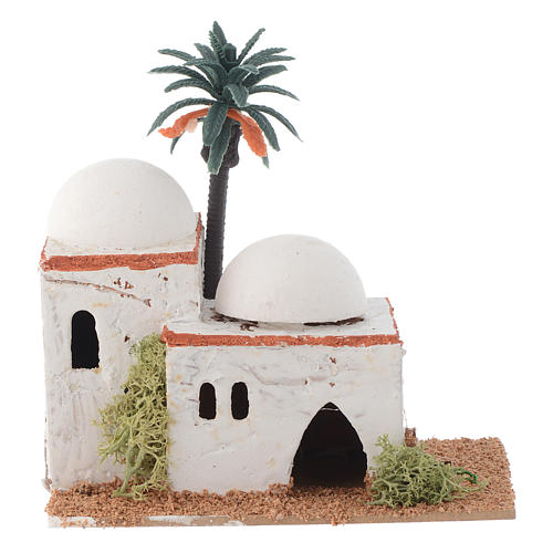 Arabian style house with palm measuring 12x7x13cm 1