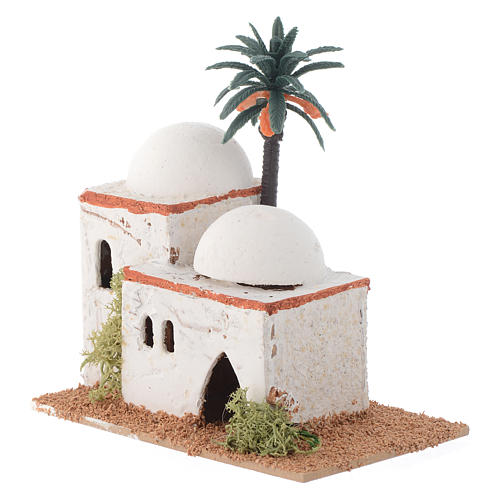 Arabian style house with palm measuring 12x7x13cm 2