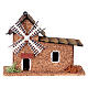 Windmühle mit Haus aus Kork 10x12x5cm für Krippe s3