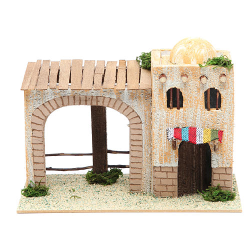 Casa árabe con pórtico 22x13x14 cm 1