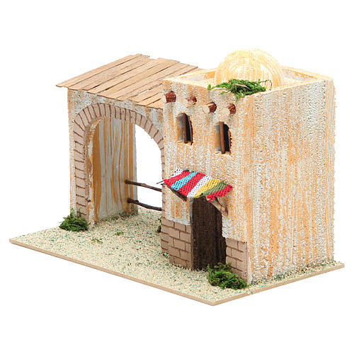 Casa árabe con pórtico 22x13x14 cm 2