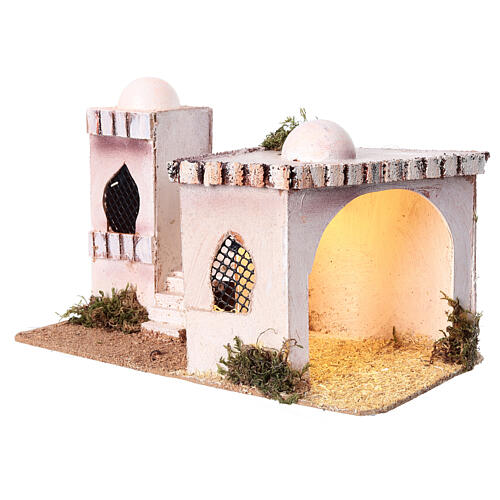 Casa árabe com luz para presépio 27x16x13 cm 2