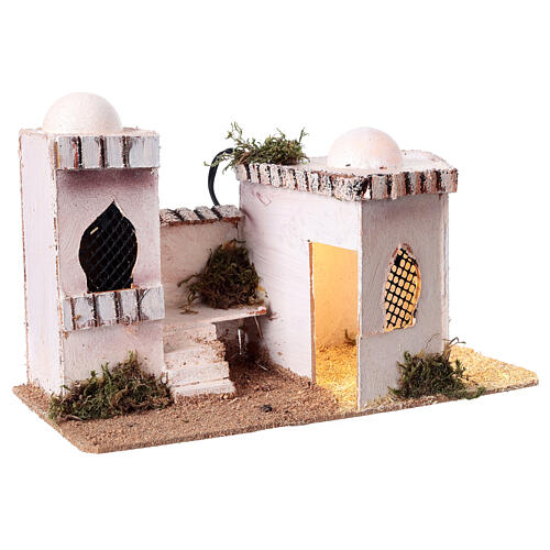 Casa árabe com luz para presépio 27x16x13 cm 3