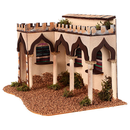 Arabischer Palast mit Bogengang 19x28x17cm für Krippe 3