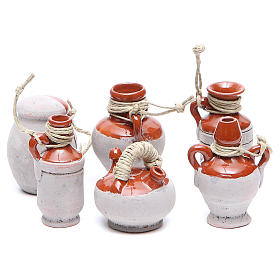 Bottles in terracotta for DIY nativities, 5cm 6pieces