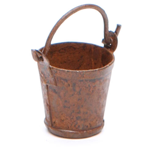 Metal bucket with antique finish for DIY nativities 2