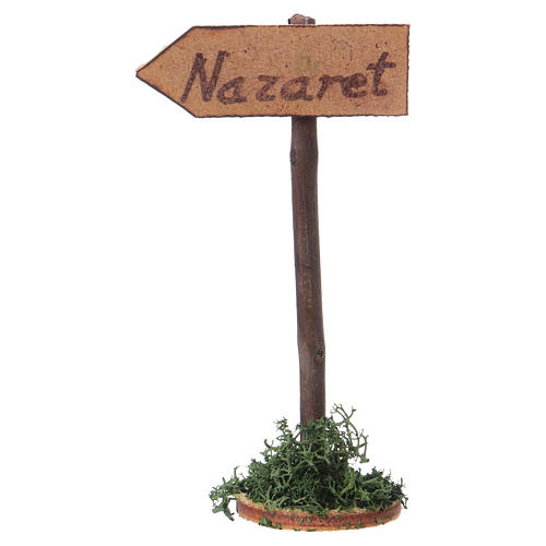 Cartello stradale per Nazareth per presepe 3