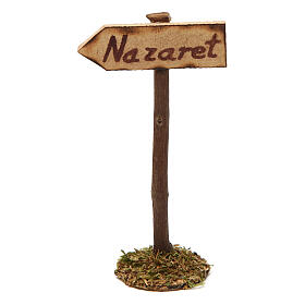 Znak drogowy do Nazaret do szopki