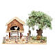 Hen house with hens 17x10x9cm s1