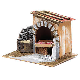 Baker's shop for nativities measuring 14x20x14cm