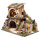 Village with stable for nativities with 10 lights and oven 38x45x30cm s2