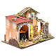 Nativity farmhouse with 10 battery lights and henhouse 32x45x30cm s3