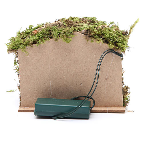 Hütte mit LED-Lichtern 13x15x10 cm 4