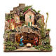 Nativity setting with figurines 6cm and 10 battery light 18x20x14cm s1