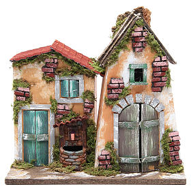 Casolare presepe cm 31x33x18 con fontana elettrica