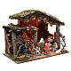 Nativity stable with figurines of 15cm, flame effect lights 42x60x34cm s3