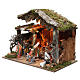 Nativity stable with figurines of 15cm, flame effect lights 42x60x34cm s2