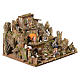 Complete nativity set and 11 animated shepherds with figurines of 14cm moving, 73x95x73cm s4