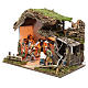 Nativity stable with figurines 15cm and lights 43x60x34cm s2