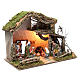 Nativity stable with figurines 15cm and lights 43x60x34cm s3