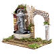 Electric fountain with arch for nativities 18x20x14cm s2