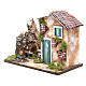 Casolare presepe 23x33x18 con fuoco con led giallo rosso s2