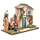 Casolare presepe 23x33x18 con fuoco con led giallo rosso s3
