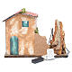 Casolare presepe 23x33x18 con fuoco con led giallo rosso s4