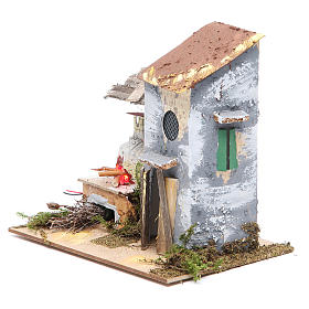 Fornos e Fogueiras para o Presépio: Fogo presépio com 1 Led vermelho de pilhas 18x20x14 cm