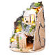 Nativity village with grotto, illuminated with 10 lights 24x18cm s6