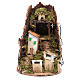 Nativity village with grotto, illuminated with 10 lights 24x18cm s9