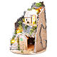 Nativity village with grotto, illuminated with 10 lights 24x18cm s2