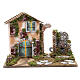 Casolare presepe cm 33x45x30 10 luci batteria e fontana s1