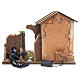 Casolare presepe cm 33x45x30 10 luci batteria e fontana s4