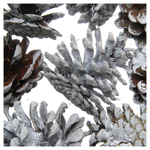 Snowy pine cones, set of 8 pieces 2