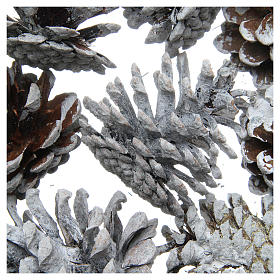Cones de pinheiro com neve conjunto 8 peças