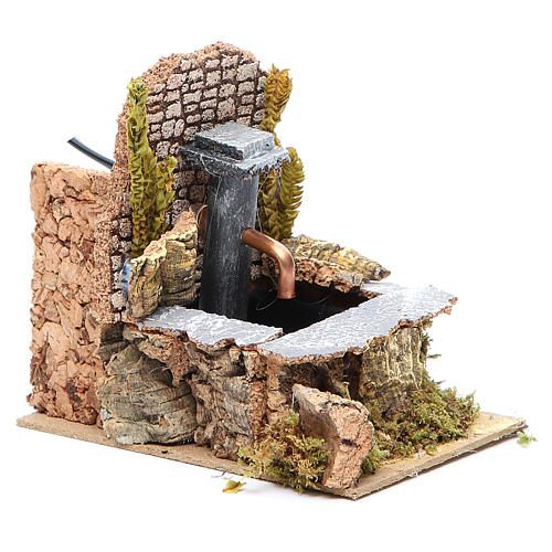 Electric fountain for nativities 14x10x15cm 3