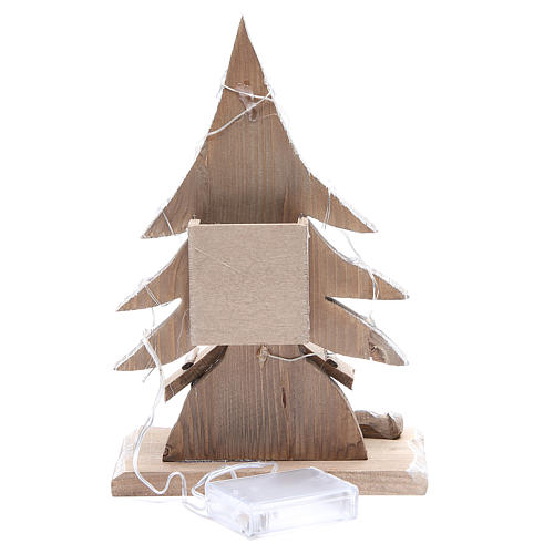 Krippe und Hütte 26x18x10 mit Tannenbaum und Licht 4