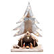 Nativity stable 26x18x10cm with fir tree and Holy Family of 3.5cm s1