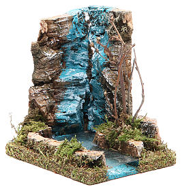 Wasserfall mit Fluss-Stück 13x12x10cm