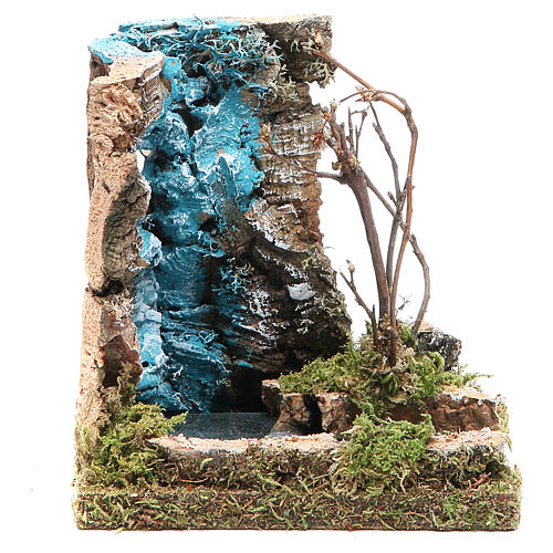 Waterfall with start of river, nativity accessory measuring 13x12x10cm 1