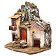 Nativity village with stable illuminated 55x50x35cm s2