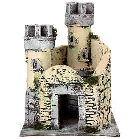 Schloss für Krippe Harz und Kork 21x19x17cm