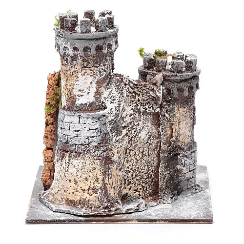 Zamek szopka z Neapolu żywica i korek 17x15x15 cm 4