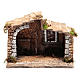 Hütte aus Holz Kunstharz und Kork 15x20x15 cm für neapolitanische Krippe s1