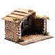 Hütte aus Holz Kunstharz und Kork 15x20x15 cm für neapolitanische Krippe s3