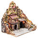 Setting in wood and cork with fountain 53x50x40cm for Neapolitan nativity s3