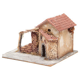 Casas em cortiça e resina presépio Nápoles 20x28x26 cm